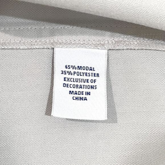 NWT Men’s CARIBBEAN Ivory Short Sleeve Shirt w Embroidered Palm Tree Sz L $89 - Picture 9 of 10